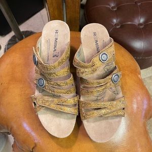 Romika Wedge Sandles Size 38 Us 7 7 1/2